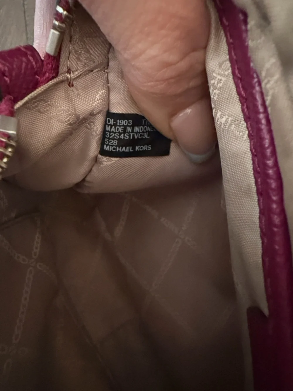 Michael Kors Jet Set Raspberry Saffiano Leather Crossbody with matching wallet